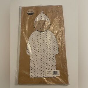 Milkbarn Newborn Gown & Hat Set Lavender Dot 0-3m